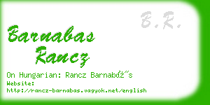 barnabas rancz business card